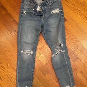 American Eagle Outfitters Ripped Blue Skinny Jeans